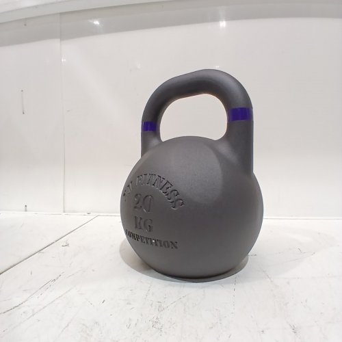 XM FITNESS CAST IRON KETTLEBELL - 20KG - BLACK/BLUE - (MODEL:7258) image 3