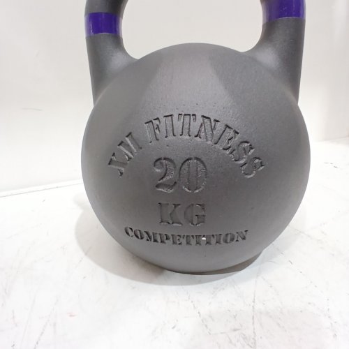 XM FITNESS CAST IRON KETTLEBELL - 20KG - BLACK/BLUE - (MODEL:7258) image 4