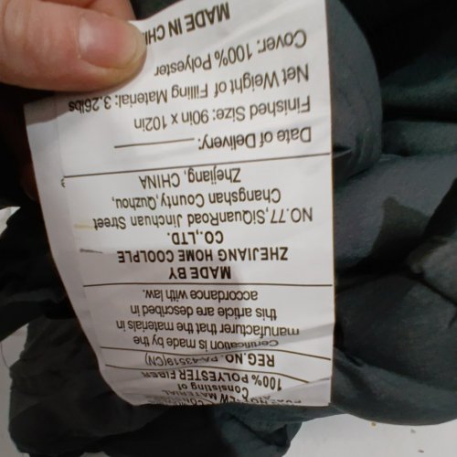 WARM DOWN ALTERNATIVE COMFORTER, KING SIZED 90" X 102", GREY image 2