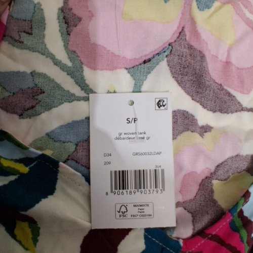 FLORAL WOVEN TANK TOP - MULTICOLOUR (STYLE: GRS60032LDAP) image 3