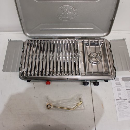 BPS 3-BURNER HIGH OUTPUT PROPANE STOVE AND GRILL COMBO - 10,000/8,000 BTU - GREEN (MODEL: 206-125-95-BP) image 5