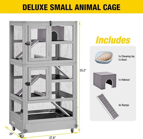 AIVITUVIN 5 LEVELS ANIMAL HABITAT - 55" - GREY (AIR38-1) image 2