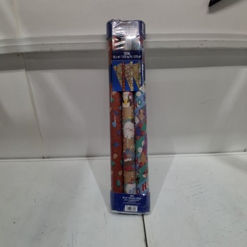 3PK KIRKLAND SIGNATURE WRAPPING PAPER 3 ROLLS - 270 SQ. FT - MULTICOLOR (MODEL: 1487739) image 2