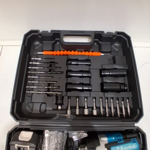 P-KOYEBOLT CORDLESS HIGH TORQUE IMPACT WRENCH KIT WITH 2 BATTERIES- 21 V, 2300 RPM - TEAL AND BLACK image 4