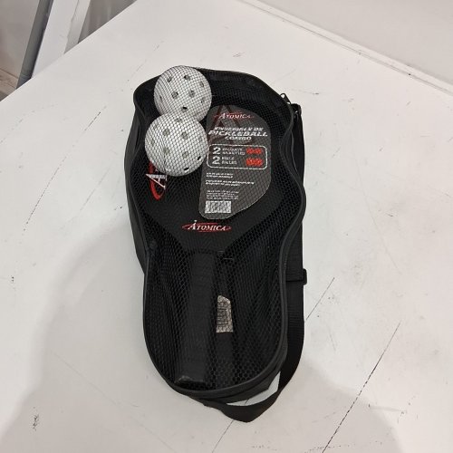 ATOMICA PICKLEBALL SET - 2 BALLS, 2 RACKETS - BLACK/WHITE image 2