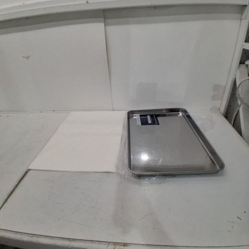 51PC E-FAR STAINLESS-STEEL LARGE BAKING SHEET WITH PARCHMENT PAPER LINERS - 20" X 14" - SILVER image 3