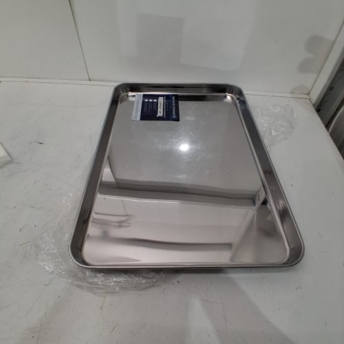 51PC E-FAR STAINLESS-STEEL LARGE BAKING SHEET WITH PARCHMENT PAPER LINERS - 20" X 14" - SILVER image 4
