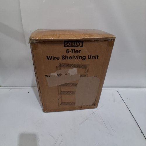 SAKUGI 5-TIER STORAGE STURDY METAL WIRE SHELF - 71" - BLACK image 2