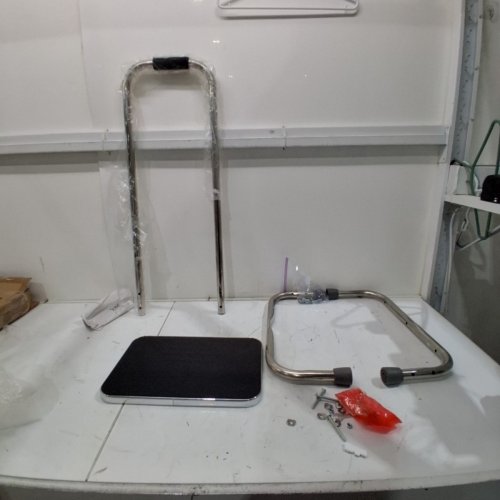 DMI SAFETY STEP FOOT STOOL WITH HANDRAIL - 300LBS CAPACITY - STAINLESS STEEL (MODEL: 539-1902-0099) image 2