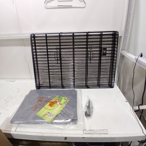 PJYUCIEN PUPPY PLAYPEN 8 PANELS WITH GREY BOTTOM PAD - 24" X 36" - GREY /BLACK (PJ003) image 2