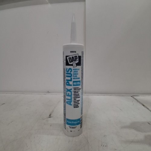 DAP ALEX PLUS ACRYLIC LATEX CAULK PLUS SILICONE - 300ML - WHITE image 2