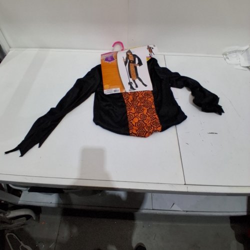 3PC GIRLS RUBIES WITCH COSTUME - LARGE (10-12) - BLACK/ORANGE (STYLE: 701424) image 2