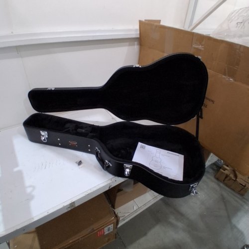 VEVOR ACOUSTIC GOURD-SHAPED GUITAR HARD CASE - 43" - BLACK (MODEL: HL-41A) image 2