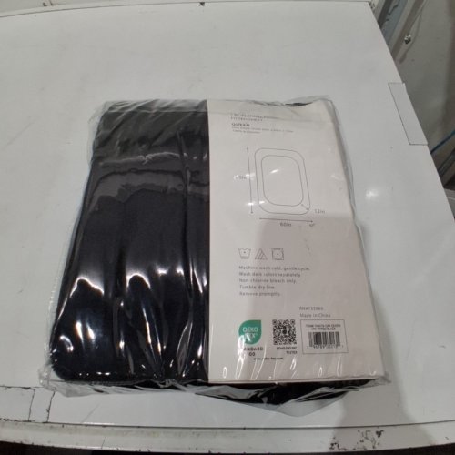 BASICS FLANNEL PLUSH FITTED SHEET 12" STANDARD POCKET - QUEEN - BLACK image 3