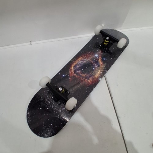 GALAXY GRAPHIC SKATEBOARD - 31" X 8" - BLACK image 3