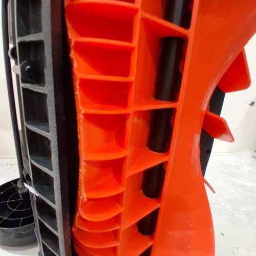 VOLTASK CORDLESS ELECTRIC SNOW SHOVEL WITH CHARGER AND LED LIGHTS - 16" - 48V - BLACK/ORANGE (MODEL: CSS004-160) image 4