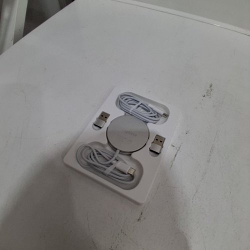 2PK MAGSAFE MAGNETIC WIRELESS CHARGERS - FOR IPHONE - WHITE (STYLE: HYS07) image 2