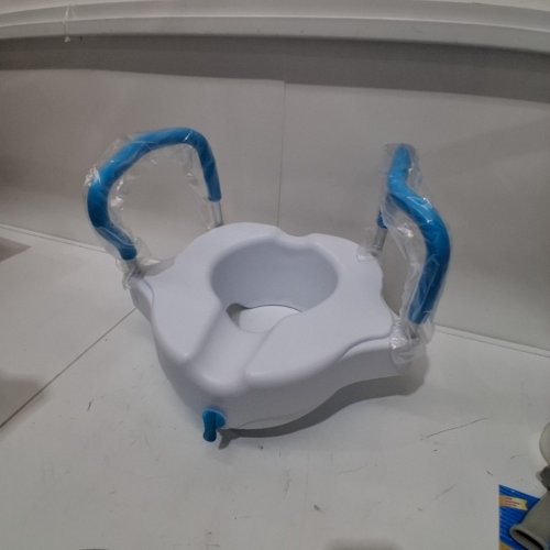 AQUASENSE 3-WAY RAISED TOILET SEAT - 4" - WHITE/BLUE (MODEL: ‎770-618) image 2
