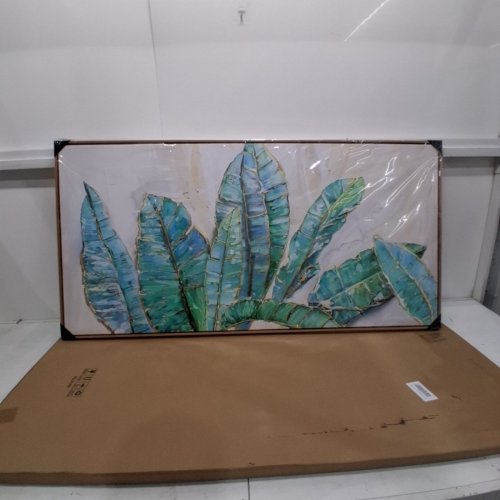 CANVAS WALL ART - 24" X 48" - BANANA LEAVES image 3