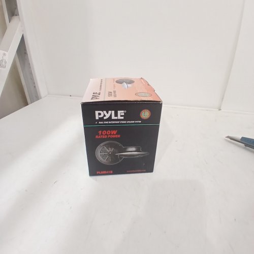 2PC PYLE DUAL CONE WATERPROOF STEREO SPEAKER SYSTEM SET - 4''/100W - BLACK (MODEL: PLMR41B) image 2
