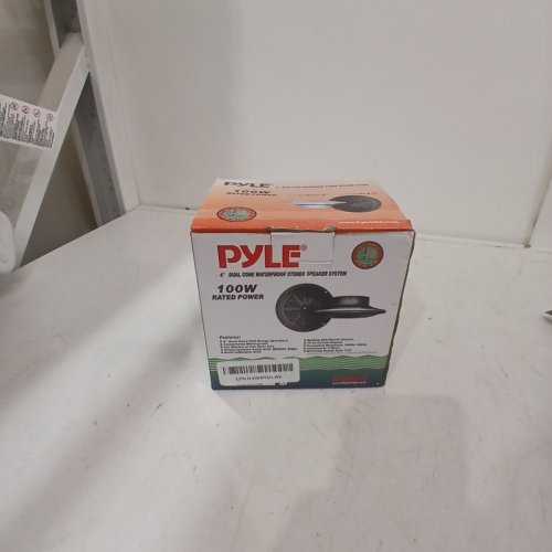 2PC PYLE DUAL CONE WATERPROOF STEREO SPEAKER SYSTEM SET - 4''/100W - BLACK (MODEL: PLMR41B) image 3