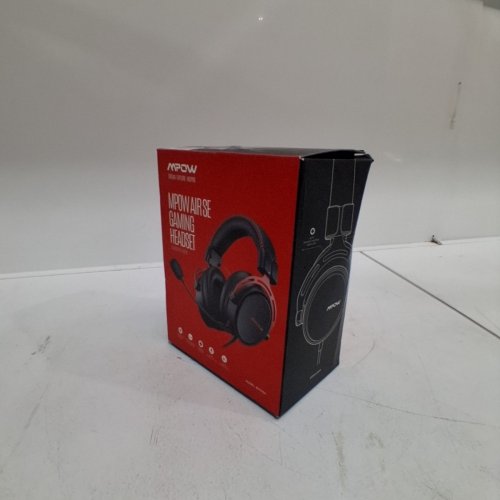 MPOW AIR SE SOFT OVER-EAR WIRED GAMING HEADSET WITH 3D BASS SURROUND AND NOISE CANCELLING MIC - BLACK/RED (MODEL: BH439A) image 4