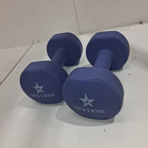 2PK YES4ALL NEOPRENE COATED DUMBBELL HAND WEIGHT -PRUPLEISH BLUE image 2