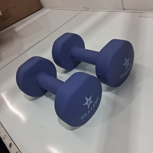 2PK YES4ALL NEOPRENE COATED DUMBBELL HAND WEIGHT -PRUPLEISH BLUE image 3