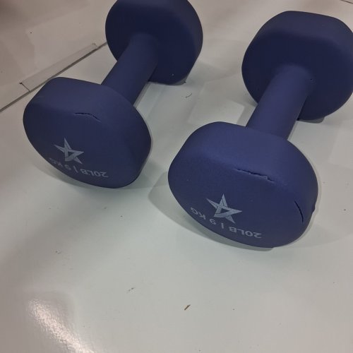 2PK YES4ALL NEOPRENE COATED DUMBBELL HAND WEIGHT -PRUPLEISH BLUE image 4