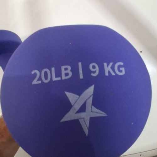 2PK YES4ALL NEOPRENE COATED DUMBBELL HAND WEIGHT -PRUPLEISH BLUE image 5