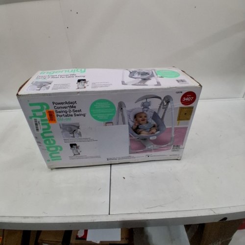 INFANT'S INGENUITY CONVERTME SWING-2-SEAT CHAIR - WHITE/GREY - (MODEL:B6) image 4