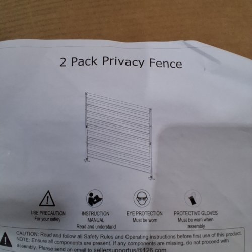 2PK PRIVACY FENCE PANEL OUTDOOR DECORATIVE FENCE - 45.6" X 50.3" - WHITE (MODEL:WL4238WT2PK) image 4