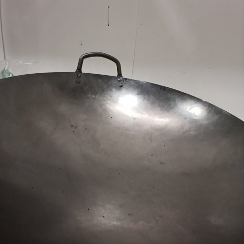 CRAFT WOK TRADITIONAL HAND HAMMERED CHINESE CARBON STEEL WOK WITH WOODEN HANDLE - 14" - ROUND BOTTOM (MODEL: 731W88) image 3