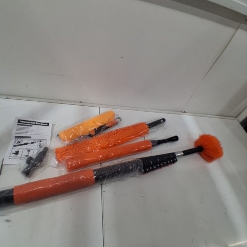 TELESCOPIC POLE CLEANING BRUSH SET -26FT- ORANGE image 2