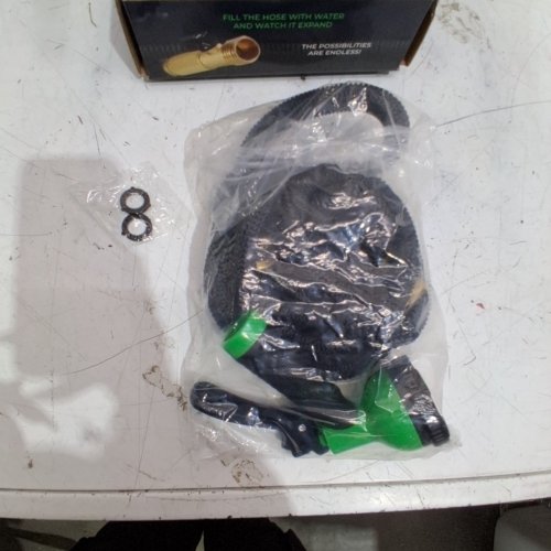 EXPANDABLE GARDEN HOSE - 25FT - BLACK/GREEN image 2