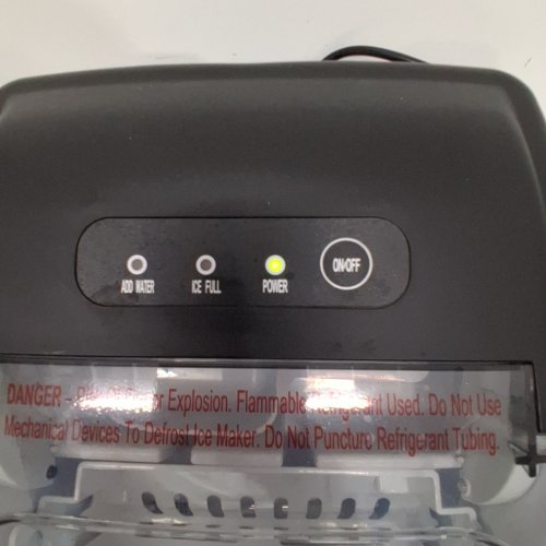 EUHOMY COUNTERTOP ICE MAKER MACHINE WITH HANDLE, BASKET AND SCOOP - MAKES 26LB/DAY - BLACK (MODEL: IM001-BBL-CAEH) image 2