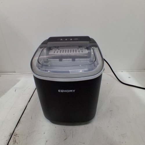 EUHOMY COUNTERTOP ICE MAKER MACHINE WITH HANDLE, BASKET AND SCOOP - MAKES 26LB/DAY - BLACK (MODEL: IM001-BBL-CAEH) image 3