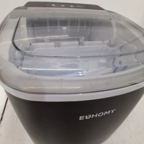 EUHOMY COUNTERTOP ICE MAKER MACHINE WITH HANDLE, BASKET AND SCOOP - MAKES 26LB/DAY - BLACK (MODEL: IM001-BBL-CAEH) image 4