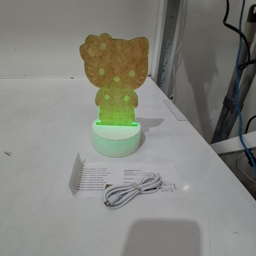 TOUCH-DIMMER HELLO KITTY-SHAPED LED LAMP - 6.5" - MULTICOLOUR image 3