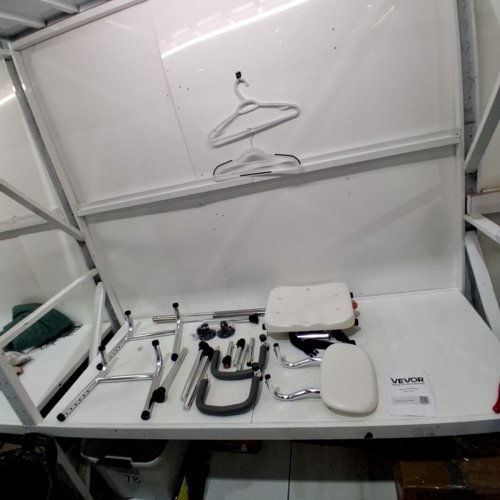 SLIDING SHOWER CHAIR WITH SWIVEL SEAT - 400LBS CAPACITY - 42" X 21" X 37" - SILVER/WHITE (MODEL: XZY227) image 2