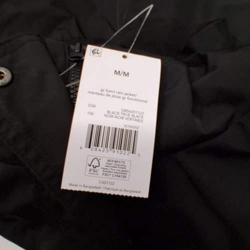 WOMEN'S GEORGE HOODED RAIN JACKET - MEDIUM - BLACK image 2
