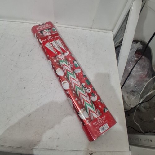 3PC KIRKLAND HOLIDAY GIFT WRAPING PAPER - 270 SQ. FT - RED MULTICOLOR (ITEM: 1487739) image 3