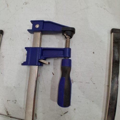 4PK CARBON STEEL LOCKABLE WOODWORKING F-CLAMPS - 36" - BLUE/SILVER (MODEL: FCA36-4P) image 4