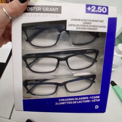 3PK FOSTER GRANT READING GLASSES - +2.50 - ASSORTED COLOURS image 3