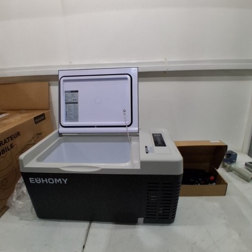 EUHOMY PORTABLE CAR REFRIGERATOR WITH APP CONTROL - 18L - 12V - FROM -4° TO 68°F - BLACK/GREY (MODEL: CFC-18 / CF004-18BL-CAEH) image 3