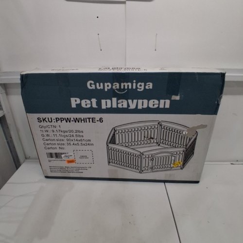 GUPAMIGA 6-PANEL PET PLAYPEN FOR SMALL PETS - 24" X 31.5" (EACH) - WHITE (MODEL: PPW-WHITE-6) image 4