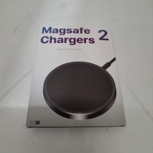 2PK MAGEASE MAGNETIC WIRELESS CHARGER - CHARGING PAD COMPATIBLE WITH IPHONE 16/15/14/13/12 SERIES AND AIRPODS 3/2/PRO, WITH USB-C CABLE AND USB-A CONVERTER - WHITE/GREY (MODEL: HYS07) image 4