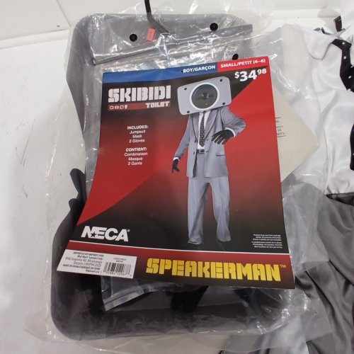 3PC KIDS NECA SKIBIDI TOILET SPEAKERMAN COSTUME - SMALL 4/6 - GREY (MODEL: 1002184) image 3