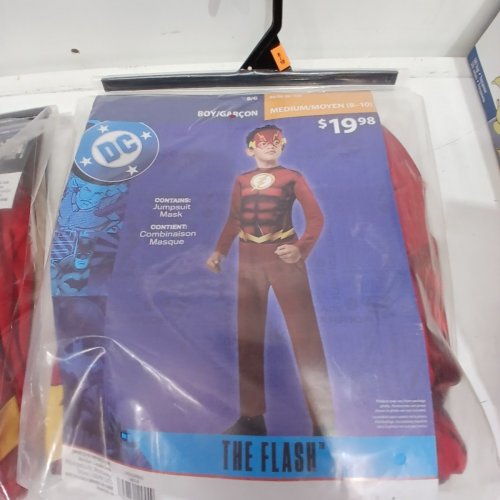 BOY'S DC THE FLASH COSTUME WITH MASK - MEDIUM (8-10) - RED image 2