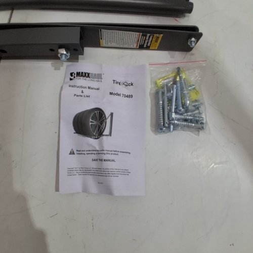 MAXXHAUL 70489 - 300LB CAPACITY FOLDABLE AND ADJUSTABLE WALL MOUNT TIRE RACK image 3